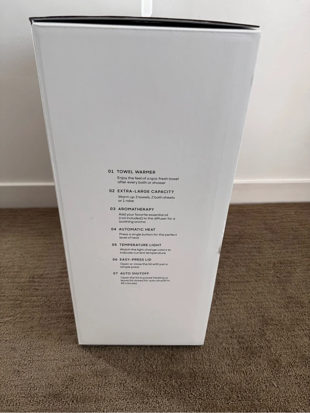 Sharper Image White SPAStudio Dual-Compartment Towel Warmer